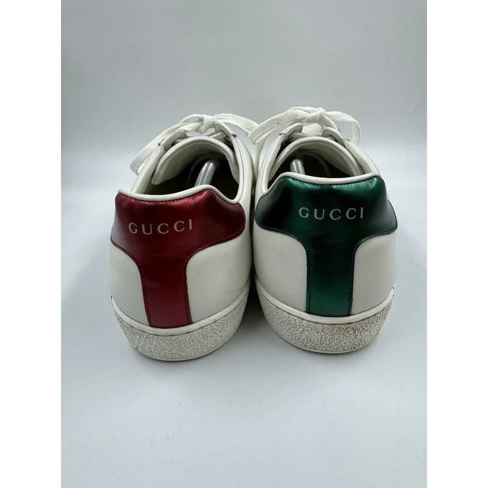 Gucci Ace “Loved” Leather Sneakers White Size 12 EU, 12.5 US Model 548758